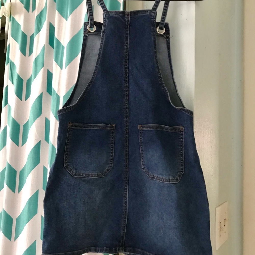 Denim Overall Mini Dress - Picture 8 of 8